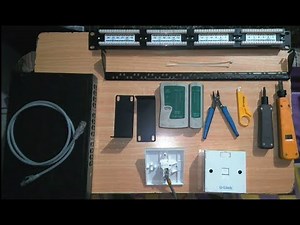 d'link patch panel 24 port installation - cat 6 cable connection - rj45 colour code (tutorial)
