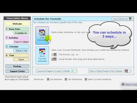Using TimeTabler to schedule your timetable