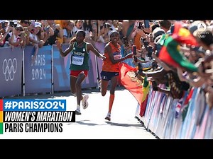 🤯 CRAZY 🤯 sprint for gold in the women's marathon! | Paris Champions