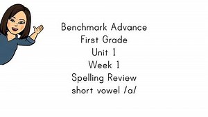 Benchmark Advance First Grade Spelling Review- Unit 1 Week 1