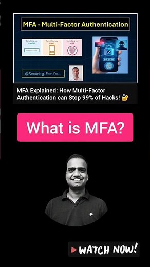 What is Multi-Factor Authentication? How MFA Protects You from Hackers? 💥 #Shorts - 391