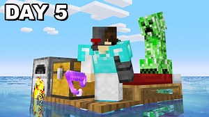 Surviving Minecraft stranded on a RAFT... Day 2 | Bionic Gaming