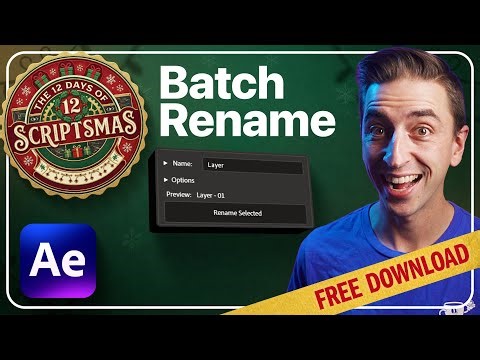 Batch Rename Layers INSTANTLY | Free After Effects Script