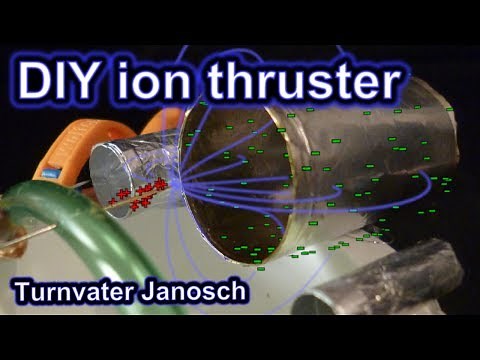Homemade ion thruster using 30kV Voss machine