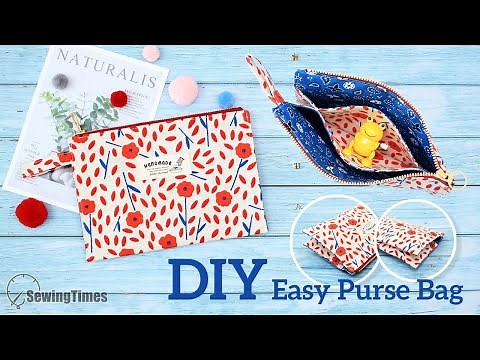 Easy Purse Bag with Three Compartments | Beginner Friendly Sewing Tutorial [sewingtimes]