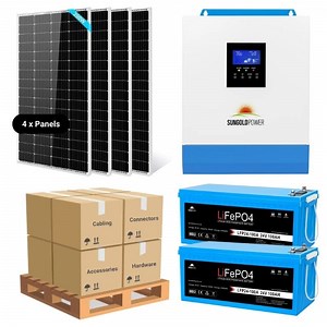 Complete Off-Grid Solar Kit - 3,000W 120V/24VDC [5.12-7.68kWh Battery - ShopSolar: Complete Solar Kits   Lifetime Customer Support