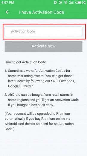 Airdroid Premium Activation Key