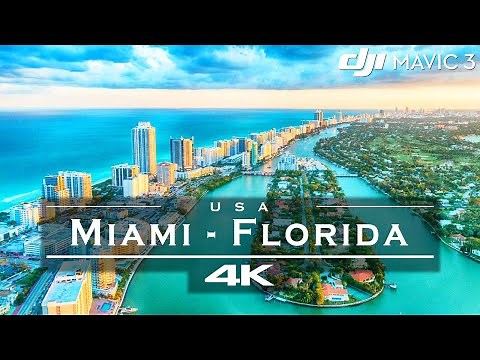 Miami, Florida - USA 🇺🇸 - by drone / DJI Mavic 3 [4K]
