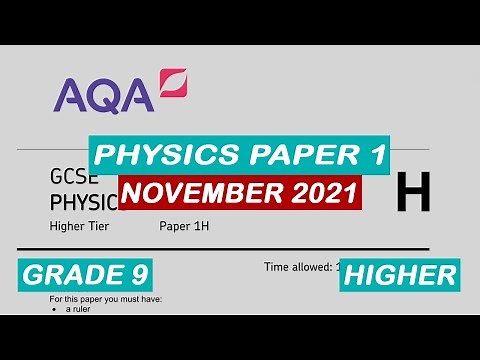 Physics Paper 1 (WALKTHROUGH) - November 2021 (GCSE)