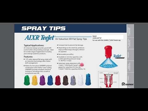 Understanding Sprayer Tip Charts