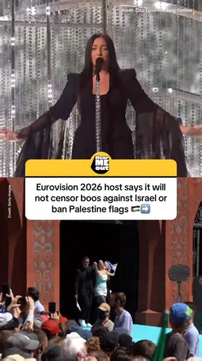 Hear Me Out on Instagram: "Eurovision’s 2026 host has confirmed boos against Israel won’t be censored, as Austrian broadcaster ORF will allow Palestinian flags and other official flags in the crowd. 🇵🇸 The announcement comes amid growing backlash and boycotts from Spain, Ireland, the Netherlands, Slovenia and Iceland over Israel’s participation in the song contest. #eurovision #eurovisionsongcontest #ebu #israel #boycott #austria"