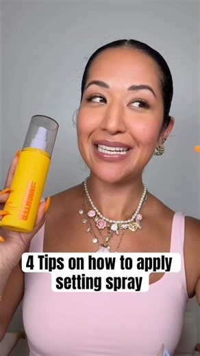 4 tips on how to apply setting spray #beautytips #makeuphacks #settingspray #makeupspray