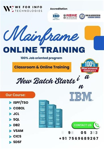 Kickstart your IT career with our Mainframe Online Training program