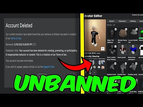 How to get UNBANNED from ROBLOX (works on every account) How to appeal Roblox Ban and get undeleted
