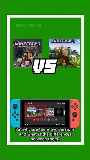 Minecraft on the Nintendo Switch Explained! #Shorts