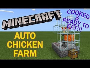 Minecraft: Automatic Chicken Farm & Cooker (easy Redstone tutorial)