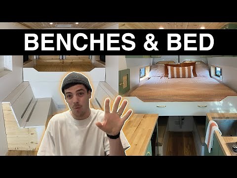 Building Benches and Slide Out Bed | Camper Van Conversation | Ford Transit DIY Van Build
