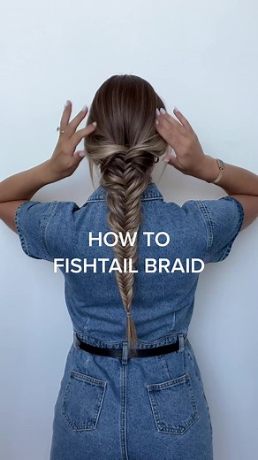 HOW TO FISHTAIL BRAID 🤍 it’s actually super easy! #hairtutorial #hairstyle #fishtail #braidtutorial #longhair #hairstyle