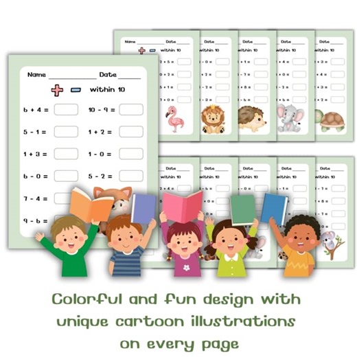 Addition and Subtraction Worksheets within 10 | 20 Pages Printable Math PDF