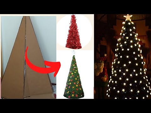 DIY Christmas Tree with Recycled Cardboard 🎄 | Easy & Quick !!