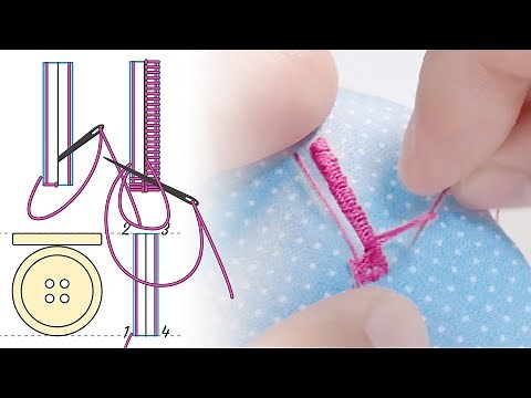 Make a buttonhole by hand sewing. Easy to understand with illustrations.