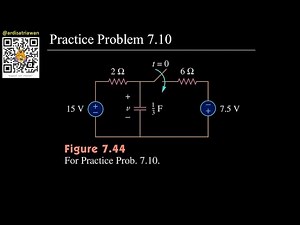 Practice Problem 7.10 Fundamental of Electric Circuits (Sadiku) 5th Ed - First Order RC Circuits