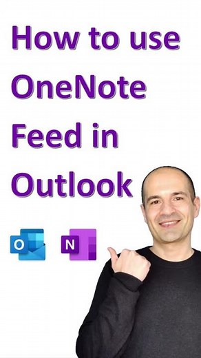 How to use OneNote feed in Outlook #Shorts