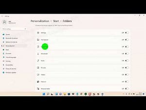 Windows 11 Home : How to show or hide settings on start next to the Power button