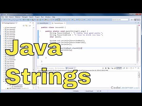 Java Tutorial - 12 - Reading Characters from a String