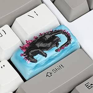 Custom Anime Keycaps, Monster 3D Handmade Artisan Resin Keycap,1pc Personalized Replacement Key Cap for Mechanical Gaming Keyboard