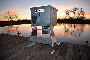 ***NEW PRODUCT ALERT*** ALL SEASONS FEEDERS® is excited to announce the launch of our new 100lb D.A.M. Fish Feeder w/ Directional Air Drive Unit. This fish feeder can be mounted on your pier, or the 45˙ tilt feature allows you it to secure it to the pond bank or dam. Can blow fish feed up to 60 feet. For more info check it out on our website: http://www.allseasonsfeeders.com/products/100lb-directional-fish-feeder | ALL SEASONS FEEDERS®