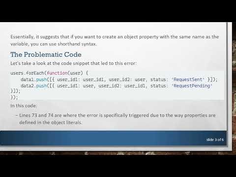 Resolving the Expected property shorthand Error in Node.js