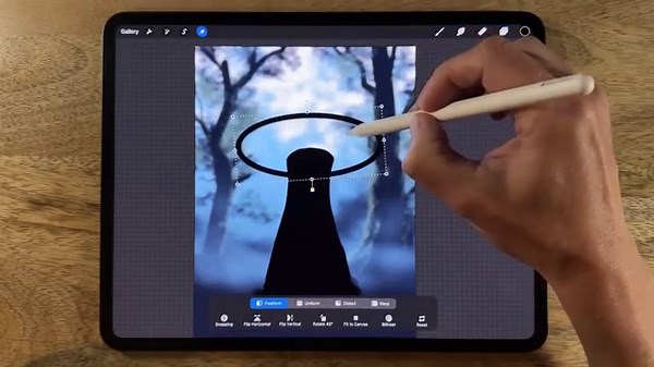 PROCREATE Landscape Drawing Tutorial - EASY steps Magical Mushroom