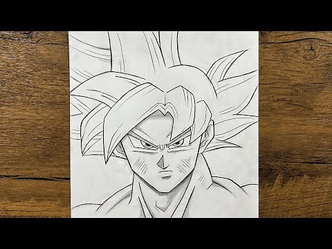 How to Draw Goku Ultra Instinct Step by Step | Easy Anime Drawing Tutorial