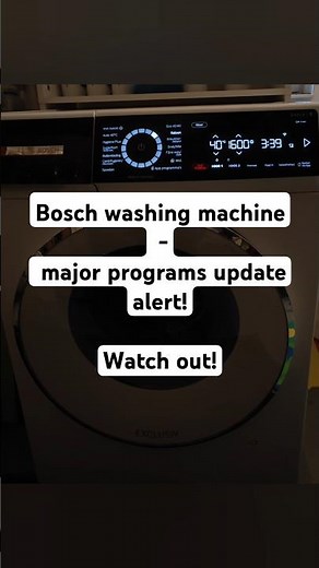 NEW programs added to the Bosch series 8 washing machine WGB256A9NL#washingmachine #bosch #laundry