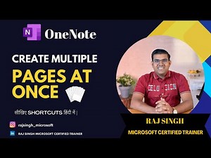 OneNote Tips: Quickly Generate Multiple Pages from a List