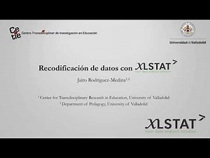 Recoding the data using a coding table with XLSTAT