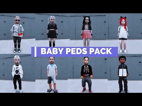 MENU de PEDS + 40 BABY PEDS | SCRIPT PEDS | kid peds FIVEM