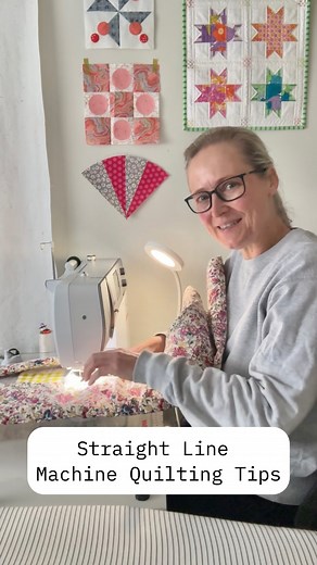 Straight Line Quilting – the 3 Minute Edition! Today I’m sharing my quick tips for straight line machine quilting on a domestic sewing machine. One day I’ll get myself a microphone and film a proper tutorial… but for today, this is what you get! Here’s what I like to use: • 505 Basting Spray • Just spray for smaller quilts and a mix of spray pins for larger quilts • Walking Foot • 100% Cotton Batting • 40wt Aurifil Thread On my Bernina B720 I increase the stitch length to 2.8. #machinequilt #str
