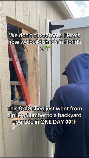 8x10 Shed Built Right ✅ Hurricane Ties + Caulked Windows | Florida Sheds