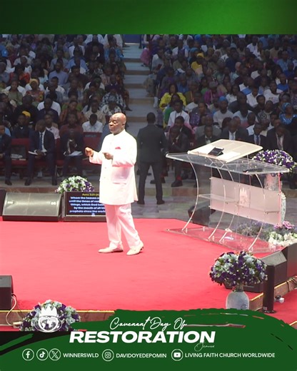 We serve a God that restores all that you have lost in the battle, He also restored lost years. | Winners Chapel International