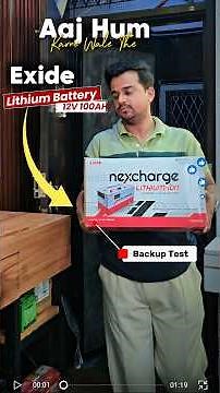 Exide Lithium Battery BACKUP TEST| Exide 100Ah Lithium Backup Test | Exide Lithium 100Ah Real Test