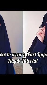 How to wear 3 Layer Niqab || 3 part Niqab Tutorial 2023 || zainab__