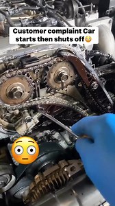 4.5M views · 15K reactions | Customer also said that before this happened, the car had a chain rattling noise. Technician inspected and found a failed timing chain tensioner, it wasn’t keeping the chain tight, causing the engine to lose timing, start rough, and then stall out #Car #Engine #Timing #Chain #Rattle #Tensioner #Fail #Garage #Workshop #Mechanic #fyp #automotive | CarHax Fernando | Facebook