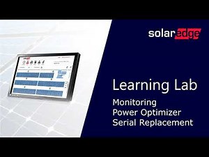 Power Optimizer Replacement SolarEdge Monitoring