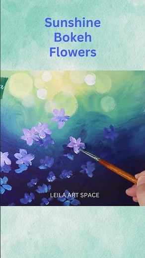 Easy Spring Blossom Painting, How To Paint Bokeh Background In Acrylic #short