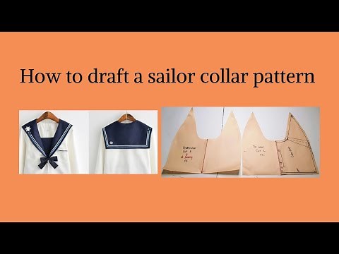 How to draft a sailor collar pattern/pattern making/Sewmate.