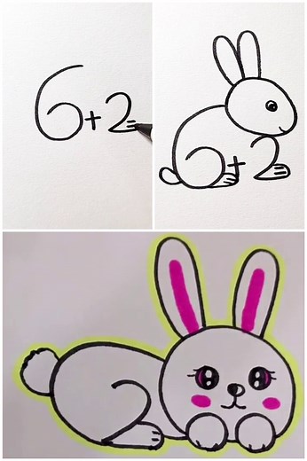 Simplest Bunny Drawing Trick for Kids Using Numbers | Kids Planet