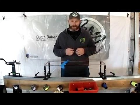 Serving end loops on 4 post jig Baker Archery products BAP
