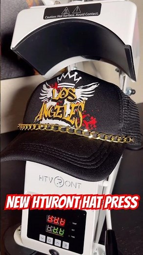 Layering HTV Using HTVRONT New Manual Hat Heat Press #htvront #htvronthatpress #htvvinyl #htv